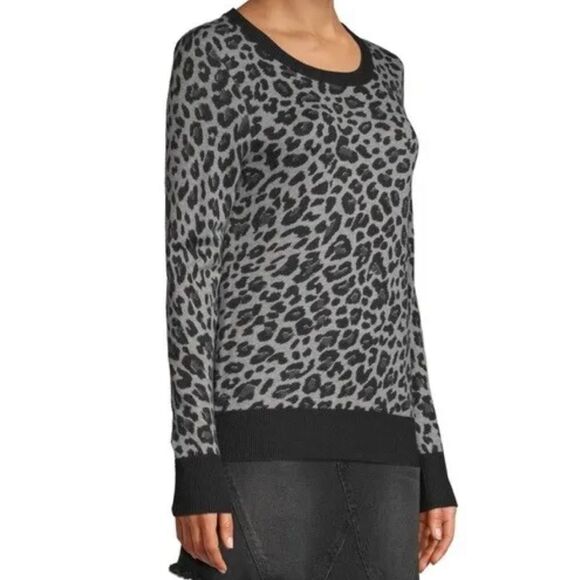 Isaac Mizrahi Lounge Grey Leopard Sweater XXL NWT - Picture 13 of 14